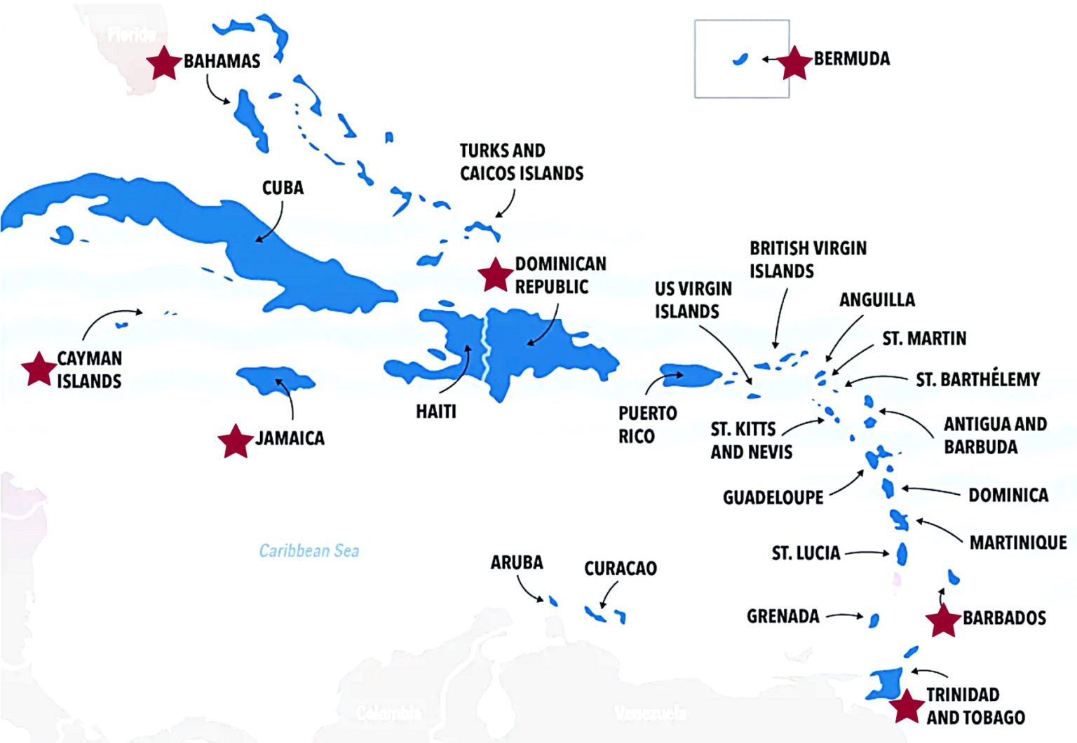 2022 US Caribbean Healthcare Partnership Forum National Center For Caribbean Map 1536x1060 1